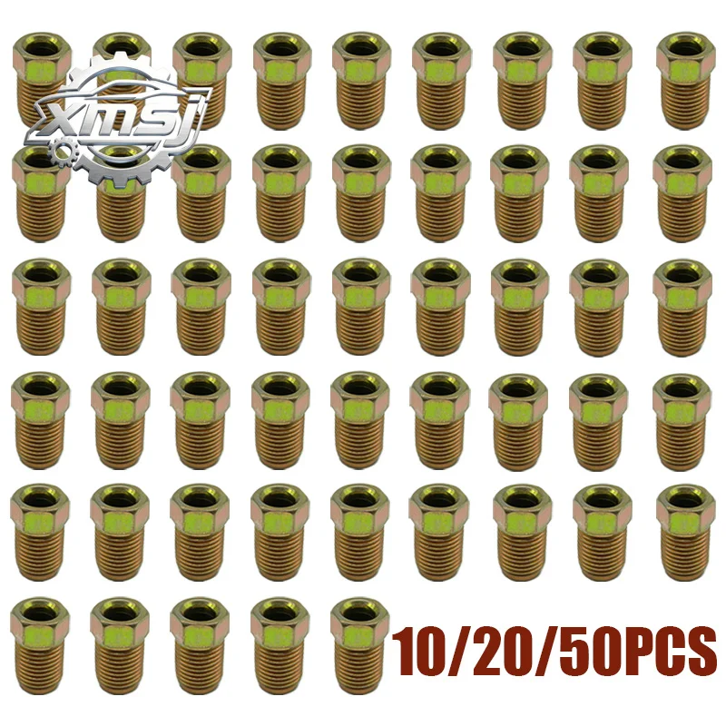 

10/20/50X 10mm x 1mm macho corto tubo freno coche tornillos tuercas pernos para 3/16 "pulgadas tubo frenado métrico línea fr