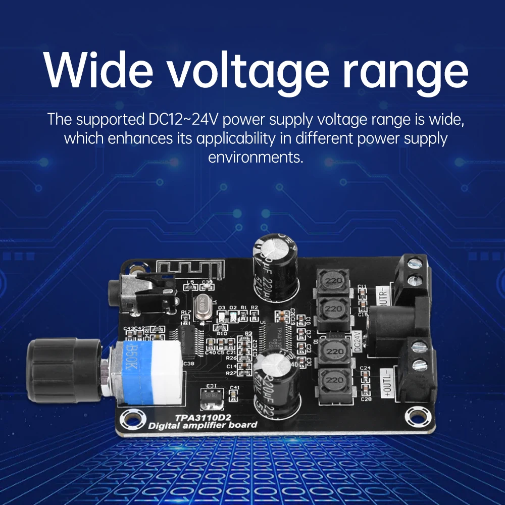 XH-A238 DC12-24V Universal BT Digital Amplifier Board TPA3110D2 Audio Amplifier Dual Channel 30W+30W