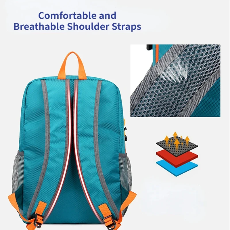 New Foldable Backpack Outdoor Ultra Light Camping Hiking Travel Bag Men\'s and Women\'s Computer Waterproof Backpack Day Bag