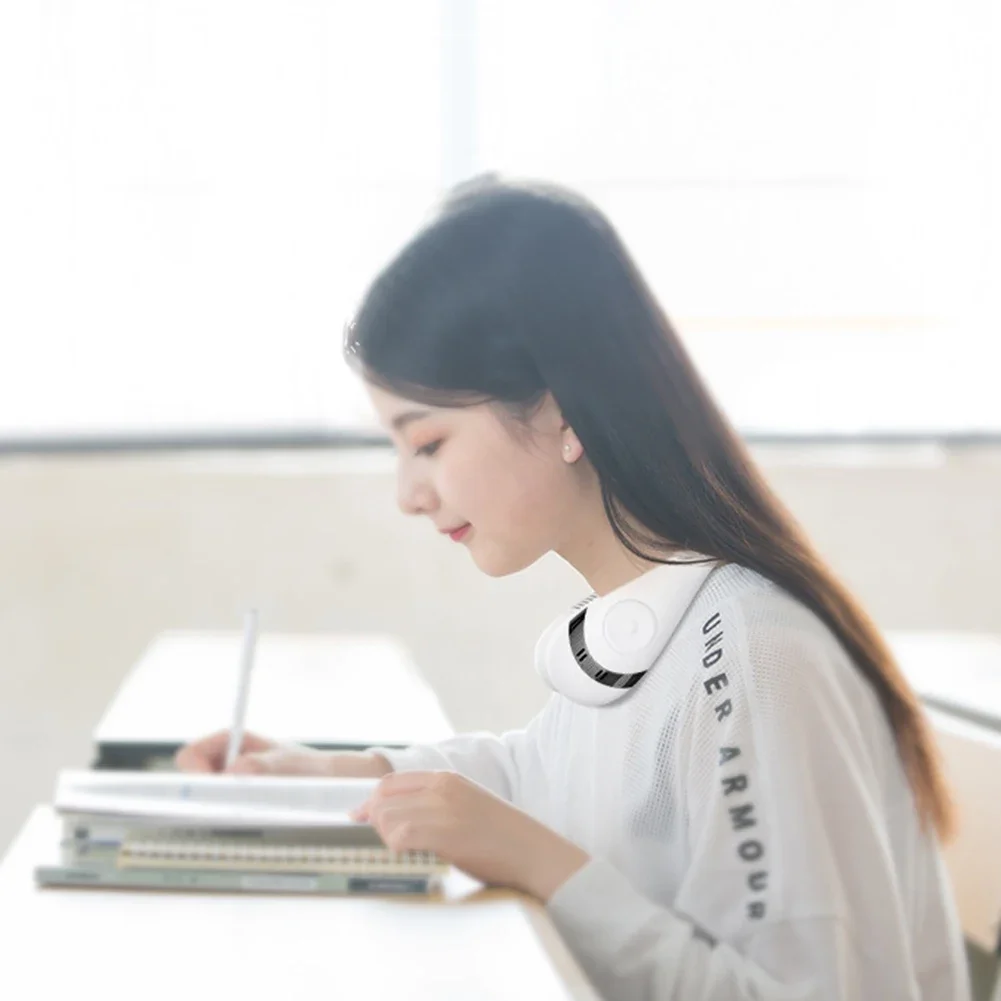 Ventilador de cuello recargable de 5000mAh, ventiladores personales para viajes y deportes al aire libre, ventilador inalámbrico, ventilador portátil con Clip, ventilador de escritorio para barbacoa