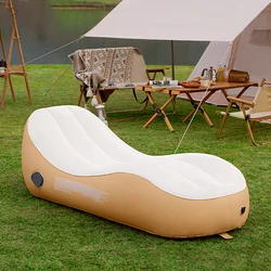 Outdoor Inflatable Sofa Automatic Portable Sofa Bed with Air Pump Sleeping Bag Household Recliner Camping Folding Chair Air Bag