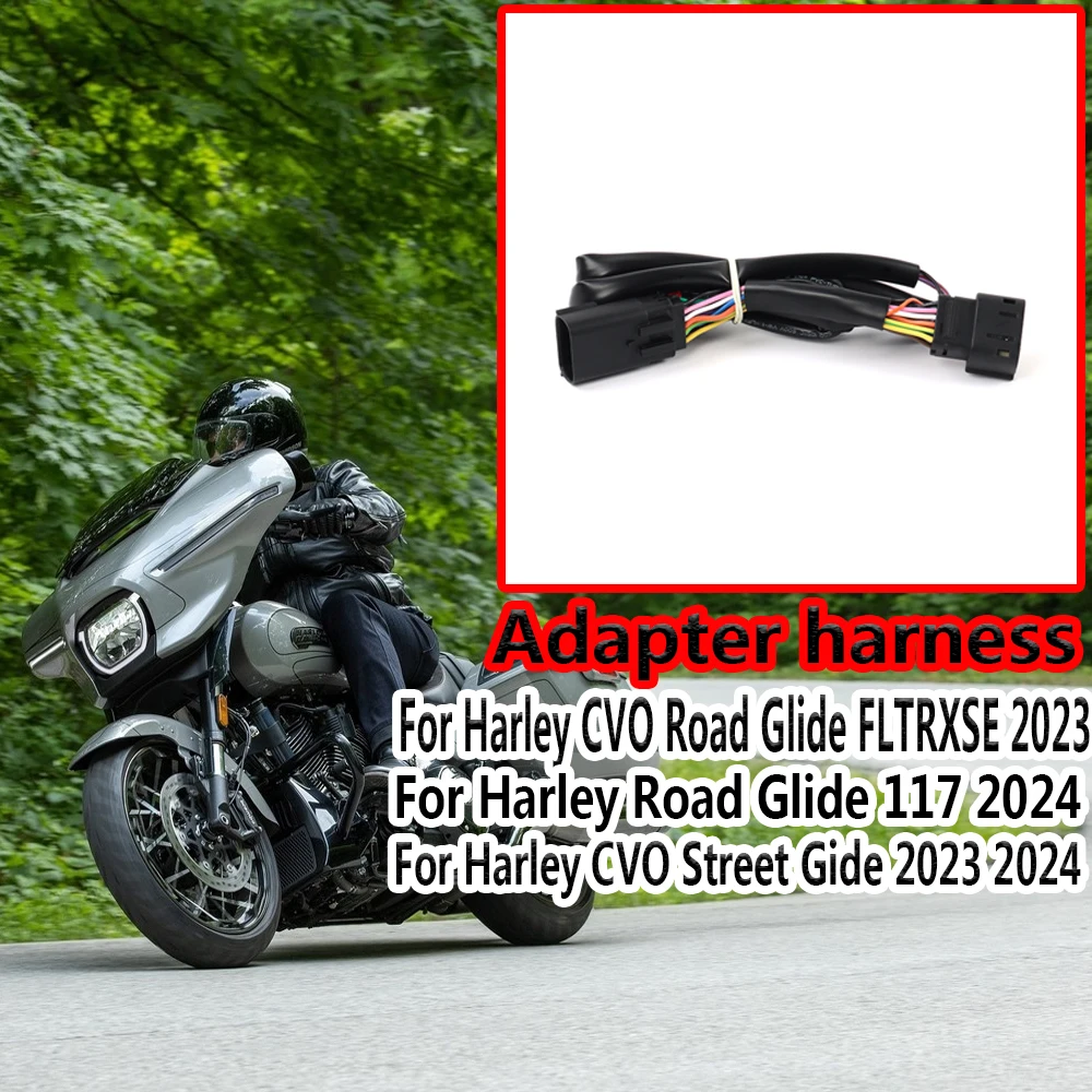 For Harley CVO Road Glide FLTRXSE 2023 Add Tour Pak light strips or CD high installation Tour Pak LED light kit Adapter harness