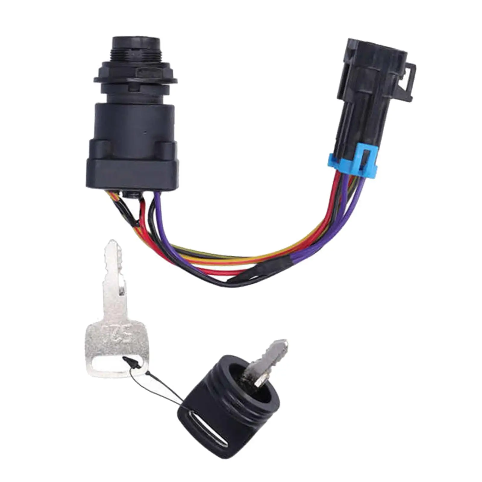 

Professional Boat Ignition Switch with Key Durable 6 Wire Connectors High