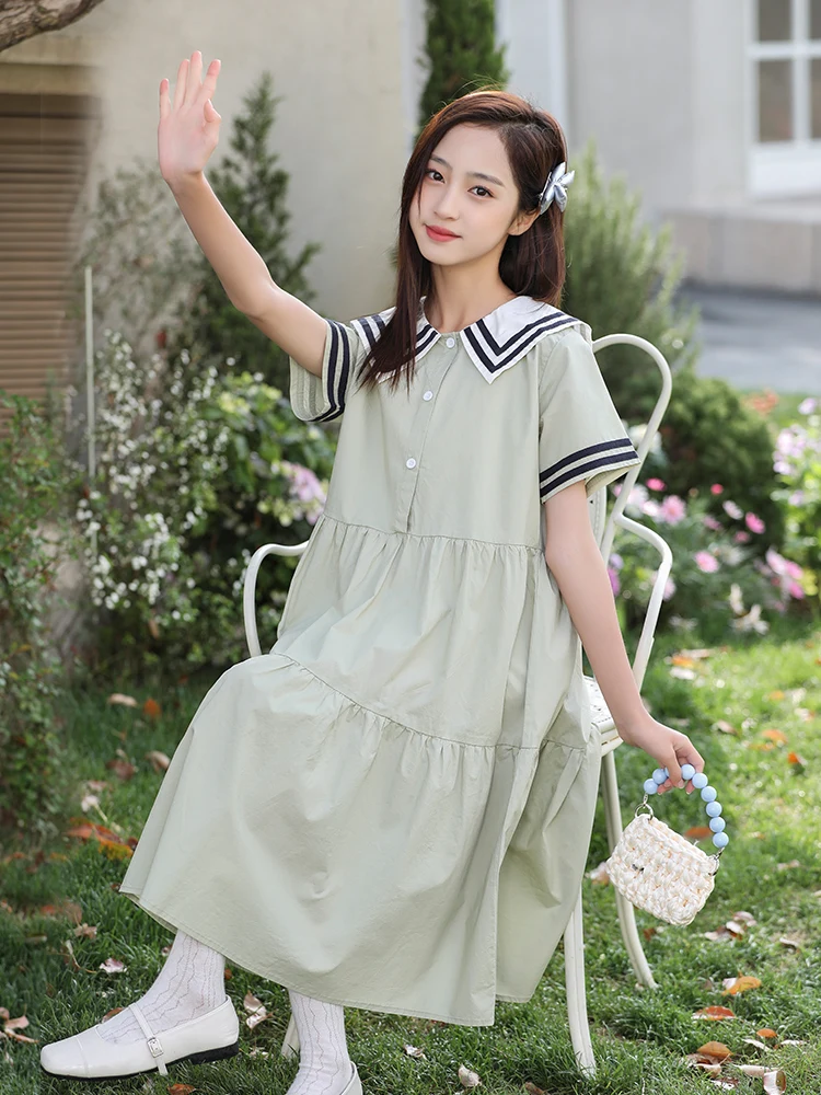 fashionable-light-weight-summer-dress-for-girls-ages-10-16-middle-school-students'-college-style-a-line-skirt-short-sleeve
