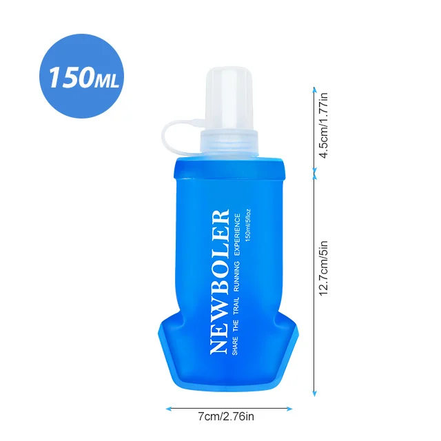 250/500/750ML Wasserflasche TPU Faltbare Weiche Trinkflasche Sport-Wasserflasche Zusammenklappbare Wasserflasche für Laufen Camping Wandern