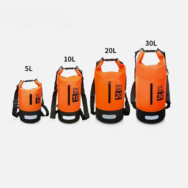 Customizable Lightweight PVC Outdoor Water Sports Multi capacity Colored Ocean Bag Roll Top Waterproof Dry Bag