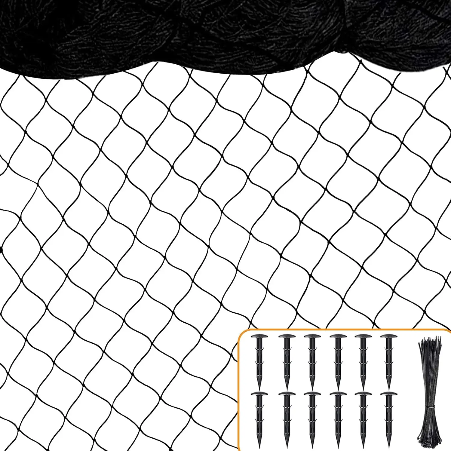 

Bird Netting 50ft X 100ft ,Poultry Netting Aviary Netting Deer Fence Trellis for Fruits Trees Plants