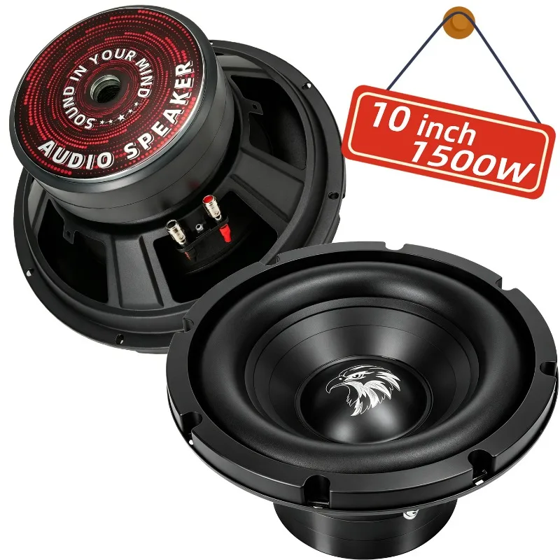 1pcs 10 Inch Car Subwoofer 1500W High Power HiFi Car Speakers High Sensitivity Stereo Mid Bass Multimedia Car Audio Home Theater
