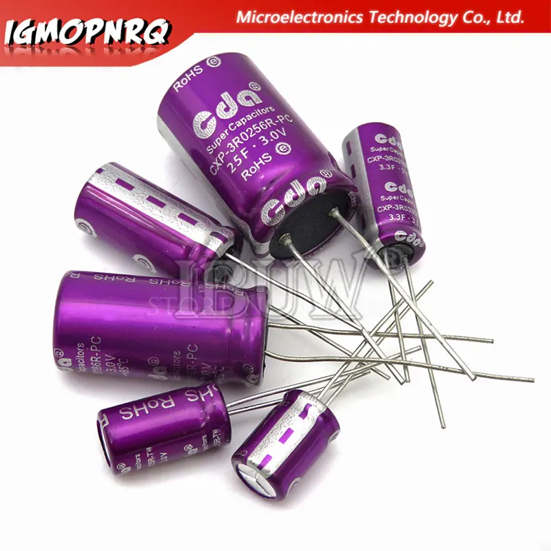 1PCS 3.0V CDA 3V Super Capacitor ibuw 1F 2F 3.3F 5F 7F 10F 15F 18F 20F 30F 50F 60F 100F 120F Farad capacitor 3.0V3.3F 3V10F