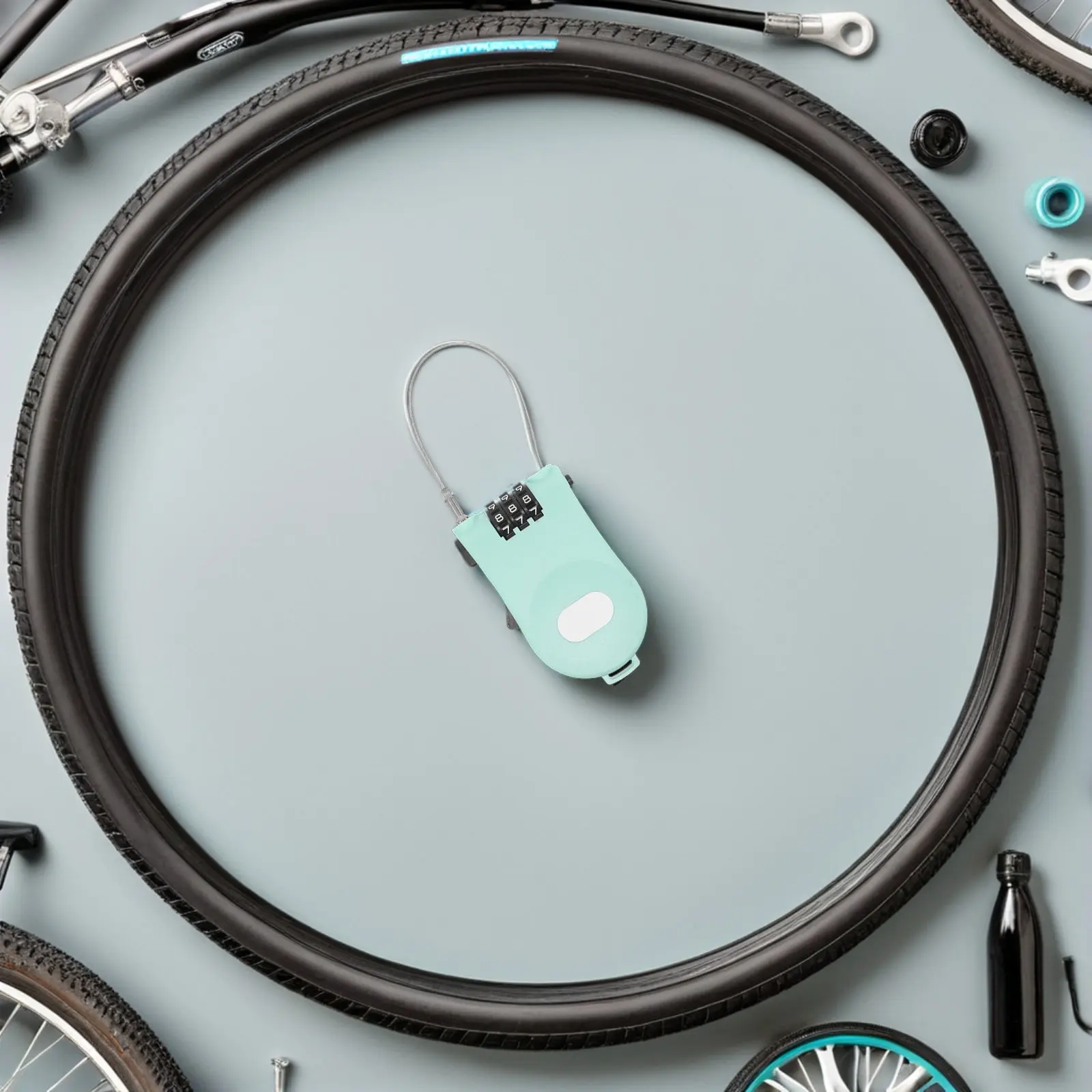 

Комбинированный тросовый замок для велосипеда, 3-значный, выдвижной, стальной, с кодовым замком, для путешествий, велосипедов, багажа, защита от кражи