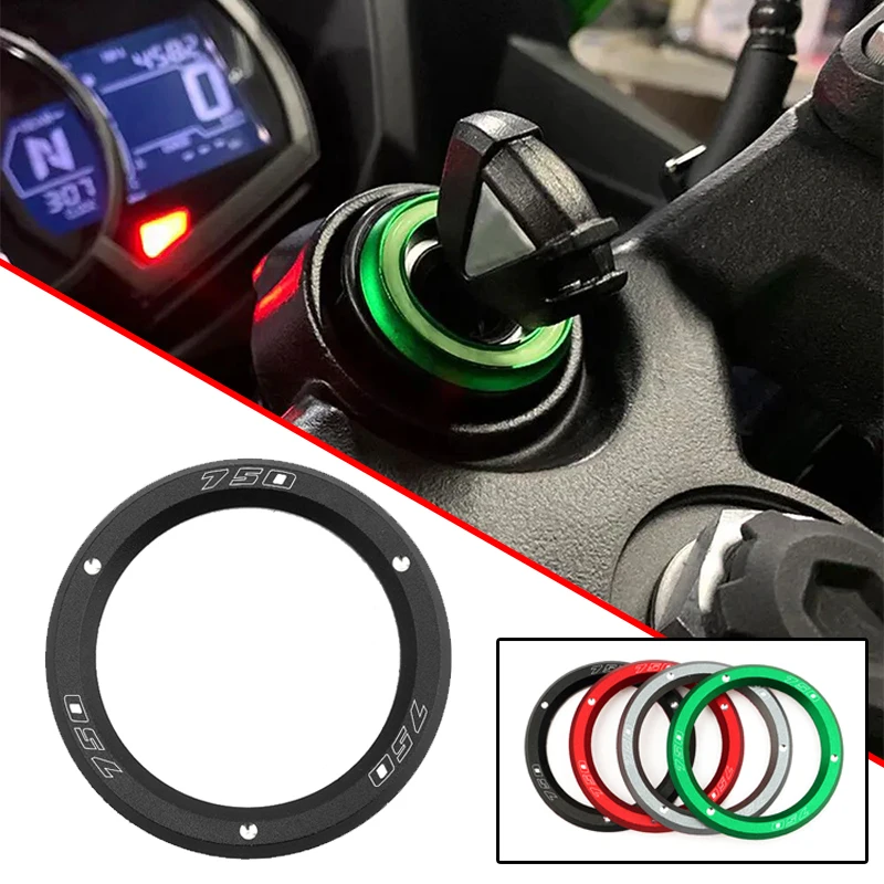 New For KAWASAKI Z750 Z 750 Z750 L R S Z750L Z750R Z750S Motorcycles Ignition Switch Cover Ring CNC Accessories With Logo Z750