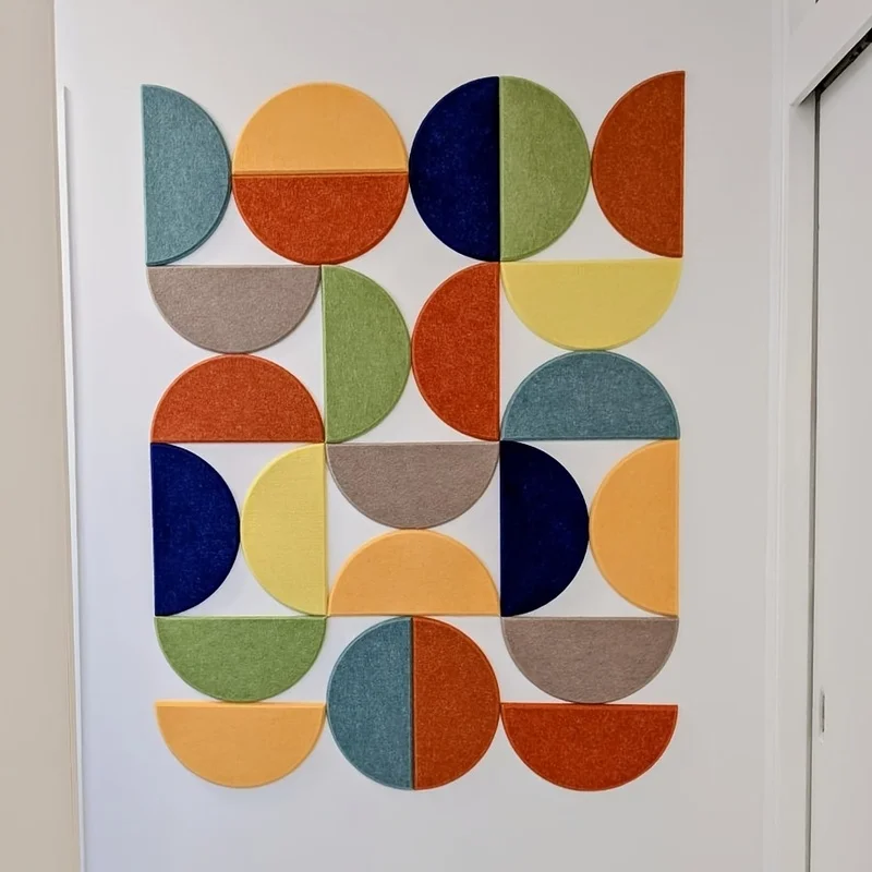 Felt Acoustic Wall Decoration Panel Tiles Soundproof Cork Bulletin Boards Photos Display Foam Corcho Pared for Wall Home Decor