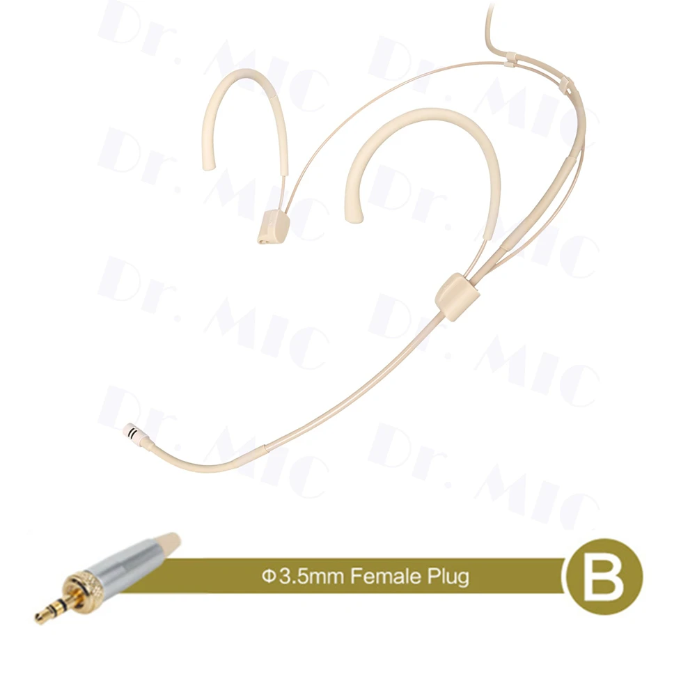 High Quality Adjustable Headset Mic for Wireless Systems Professional Cardioid Microphone for Vocal Sound