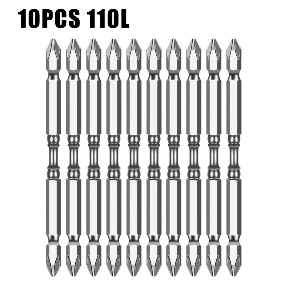

10pcs Double Headed Screwdriver Bit Set Magnetic Hexagonal Handle Impact Bit High Hardness 65mm/110mm Batch Head