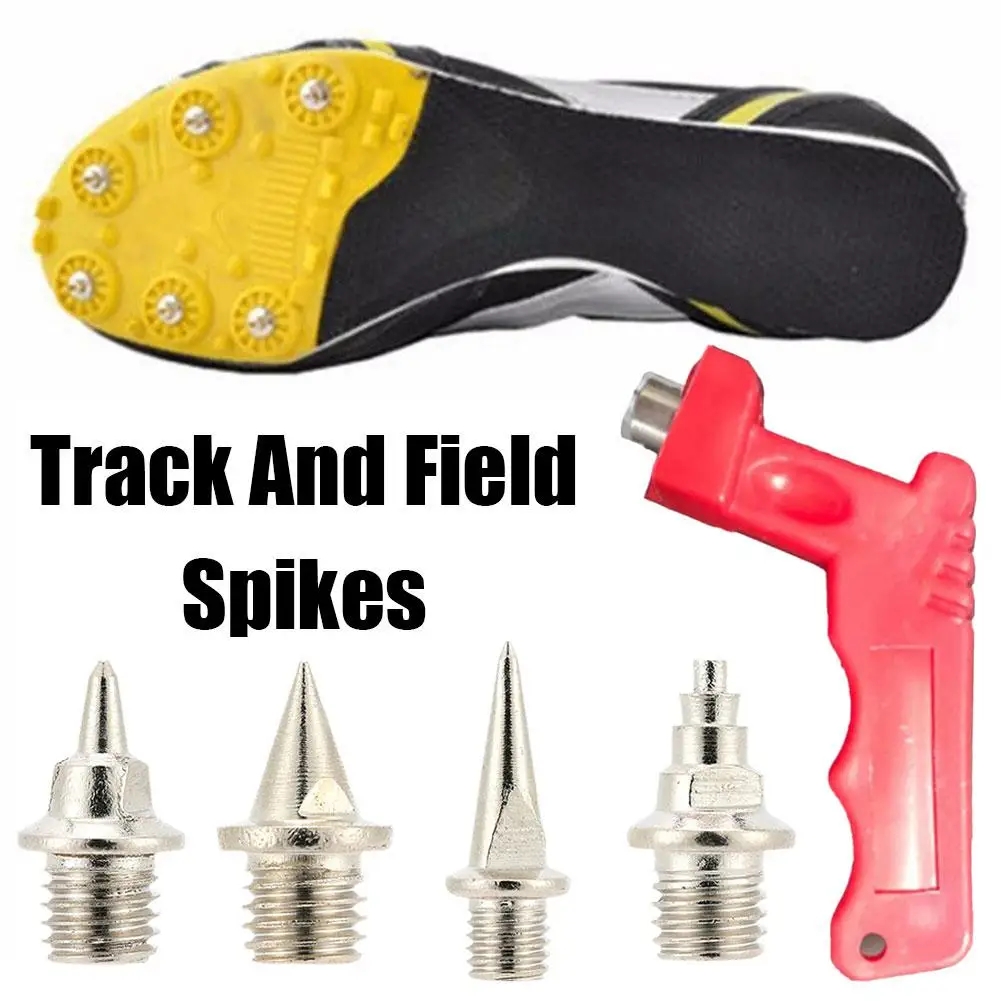 32Pcs Steel Shoe Spikes Replacement Pyramid Track and Field Spikes for Sports Shoes Running Track Shoes Silver