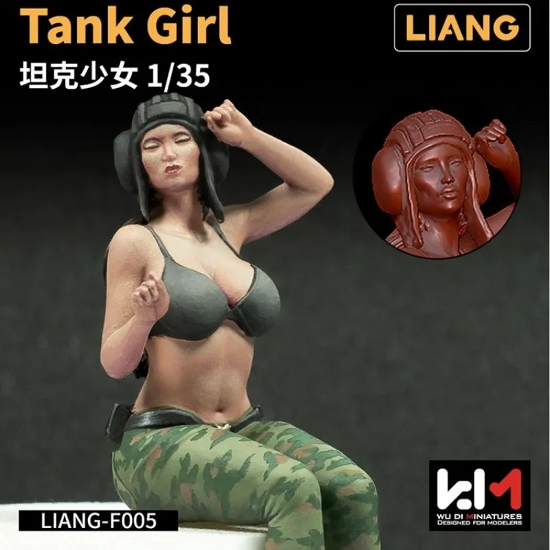 liang-f005-1-35-スケール-タンクガール-未塗装樹脂フィギュアモデル-軍事ジオラマ構築用