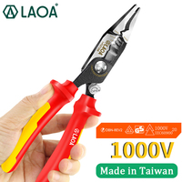 LAOA 8inch Insulated Pliers Electrician Needle Nose Pliers High Voltage Resistance 1000V Wire Cutter Cable Cutting Strippers