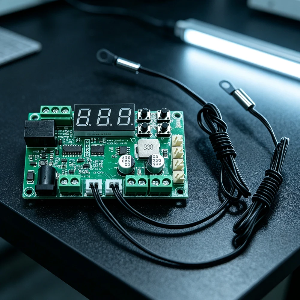Programmable Temperature Controlled Fan Module DC 9V-30V 3A Output with Real Time LED Display and Reverse Protection