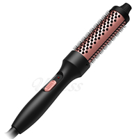 Double PTC Heated Curling Iron Brush Anti-Scald Curling Comb Instant Heat Up Thermal Brush Ceramic Ionic Hair Curling Wand