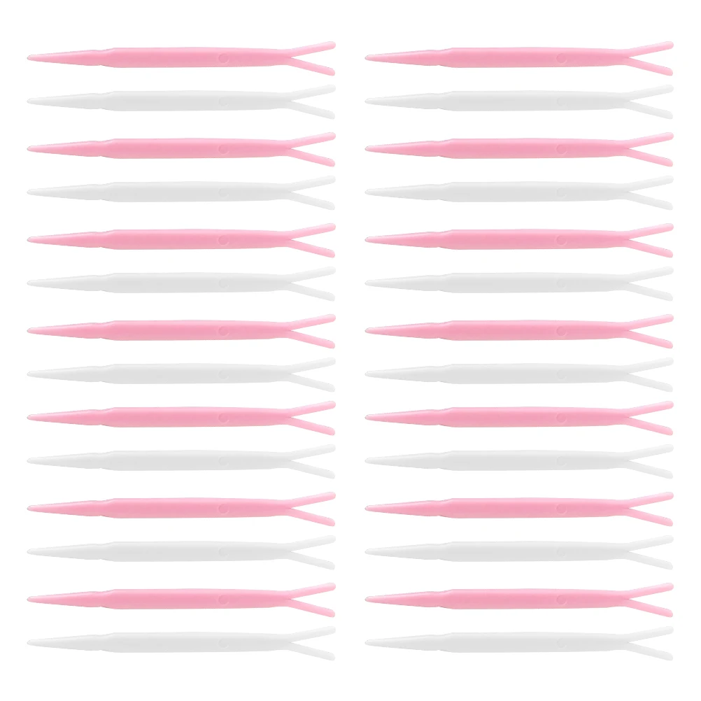 100 pçs maquiagem y garfo dupla pálpebra aplicador ferramenta toque macio não irritante para dobra profunda olhos pálpebra modificação