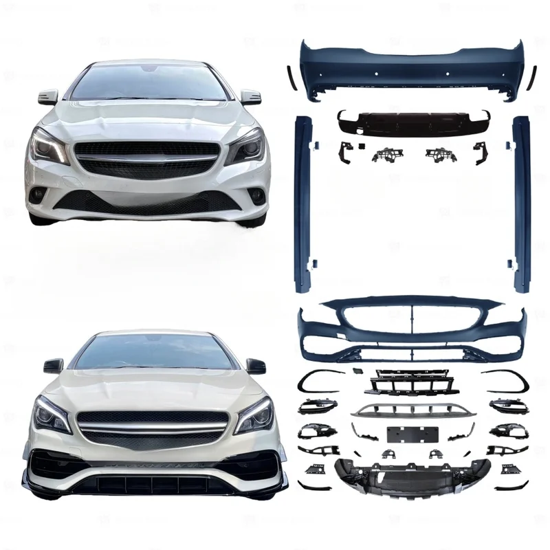 High Quality CLA45 Style Body Kit Bumper For CLA Class W117 2013-2019 Exterior Upgrade Tuning Parts