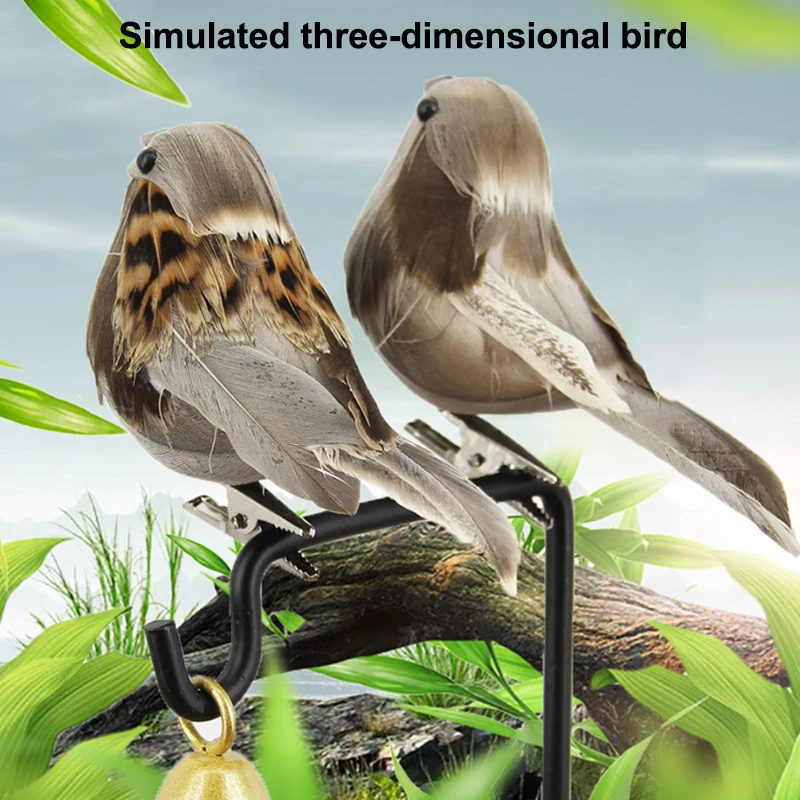 1pcs Artificial Birds Artificial Birds With Clip Garden Decoration Tree Outdoor Yard Ornaments Random Color