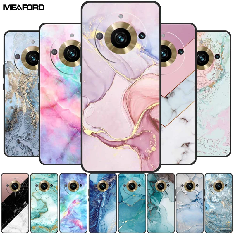 For Realme 11 Pro 5G Case 11Pro Marble Silicone Soft Shockproof Back Case for Realme 11 Pro Plus 5G Pro+ Cover Coque Etui Shell