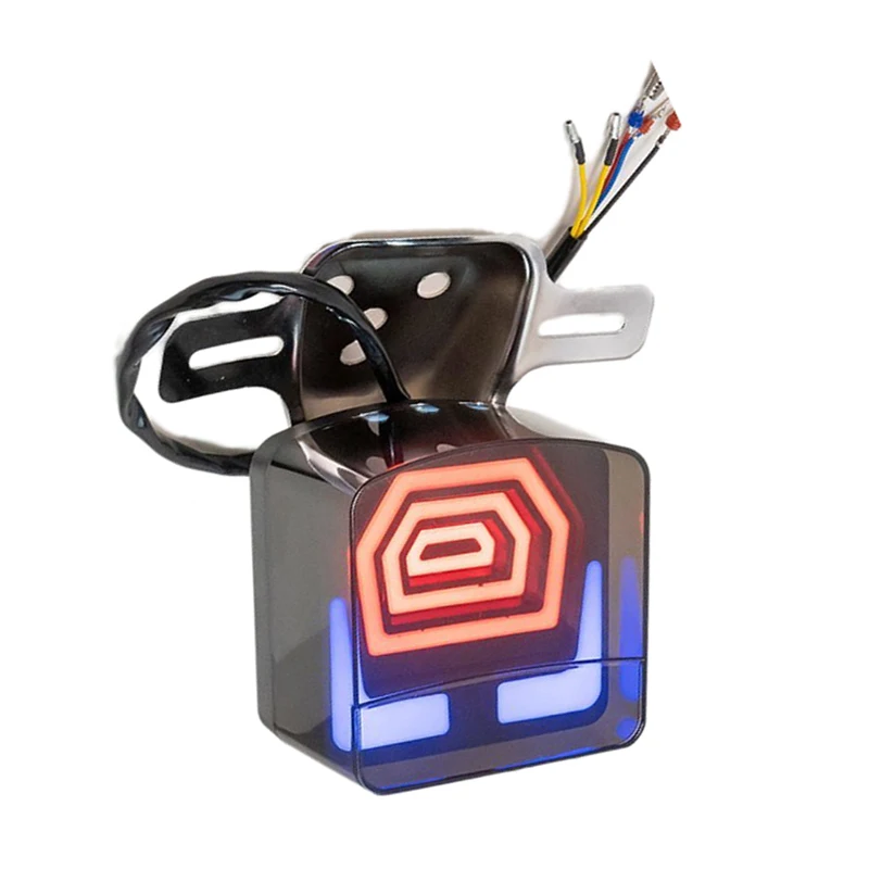 Modified LED Motorcycle Tail Light for Suzuki Haojue Qingqi Lifan Honda QJmotor GN125/H/F/150 HJ125-8 Decoration Rear Stop Lamp