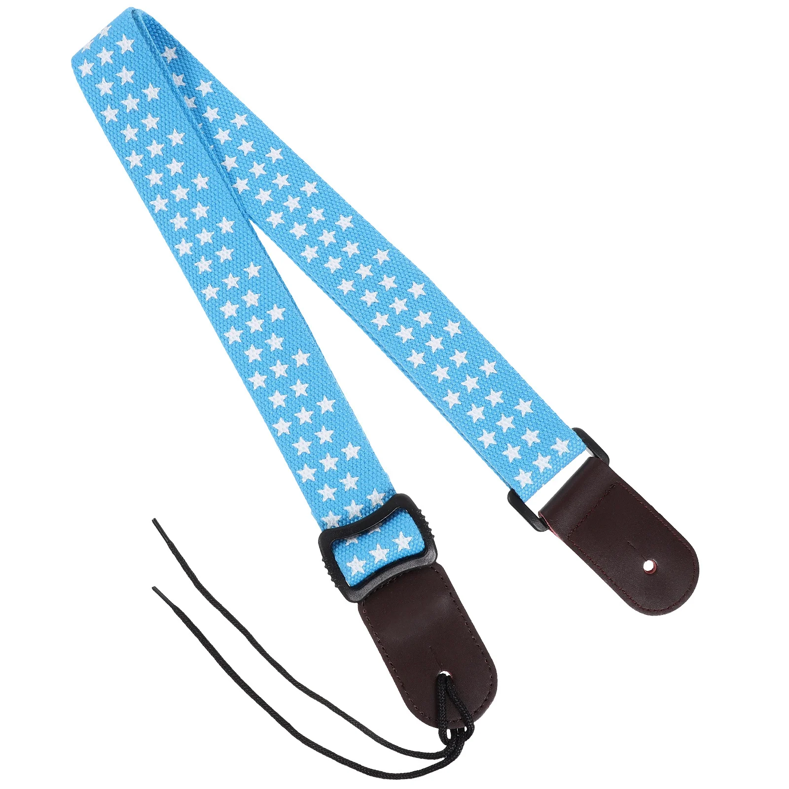 

Black Adjustable Cotton Ukulele Strap End Durable Design Musical Instrument Parts Essential for Guitar Bass Playing