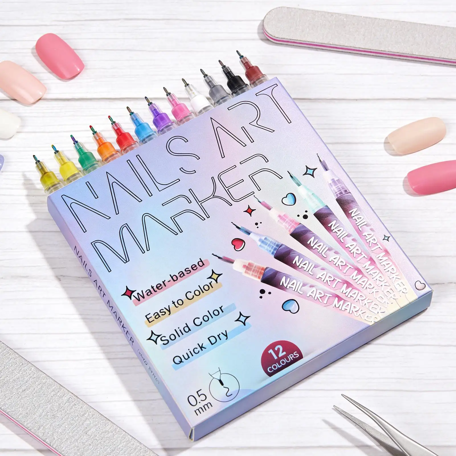 

Набор из 12 цветных ручек для нейл-арта, 3D-ручка для дизайна ногтей, ручка для граффити, ручка для точечной росписи, акриловые ручки для рисования, лайнер для ногтей, ручка для рисования и декорирования ногтей