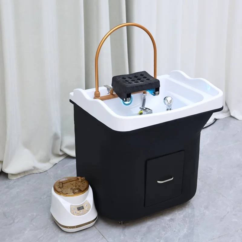 

Modern Multifunctional Fumigation Spa Cycle Shampoo Sink Hair Spa Equipment Head Spa Shampoo Basin Set Massage