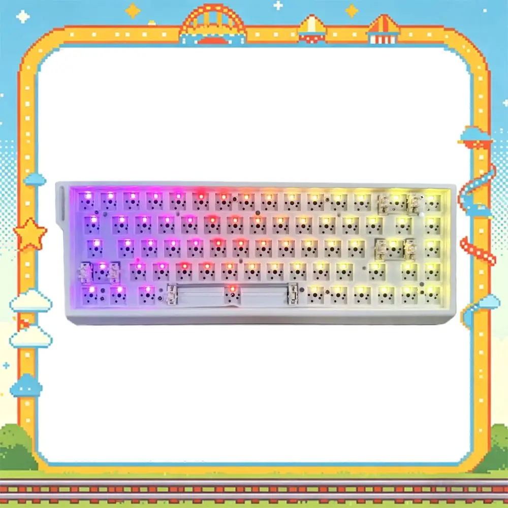 ZUOYA GMK68 メカニカルキーボードキット 3モード ホットスワップ RGB ゲーミングキーボード DIYキット カスタマイズ サンドイッチコットン ゲーマーキーボードキット