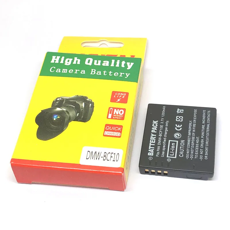 DMW-BCF10 BCF10E BCF10GK BCF10PP CGA-S/106B S/106C S/106D Camera Battery For Panasonic DMC F2 F3 F4 FH1 FH20 FH22 FH3