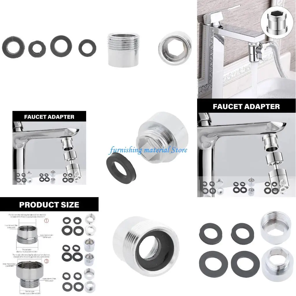 

Y5GD 2Pcs Male/Female Faucet Adaptors Tap Connector Tap Bushing Reducers Pipe