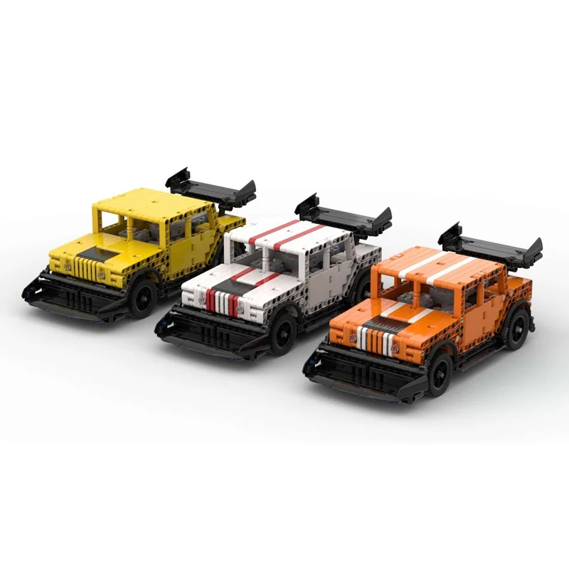 709 stücke MOC Technicing RaceHumvee Dynamische Spoiler Offroader DIY Modell Bausteine Geburtstag Spielzeug Geschenk