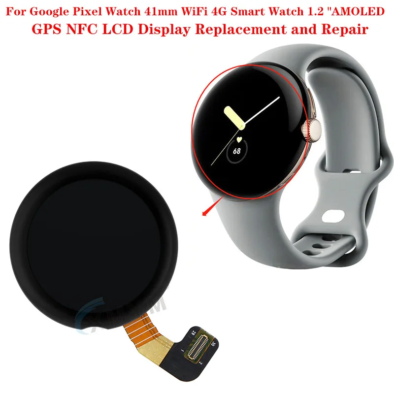 

For Google Pixel Watch 1 41mm WiFi 4G Smart Watch 1.2 "AMOLED GPS NFC LCD Display Replacement and Repair