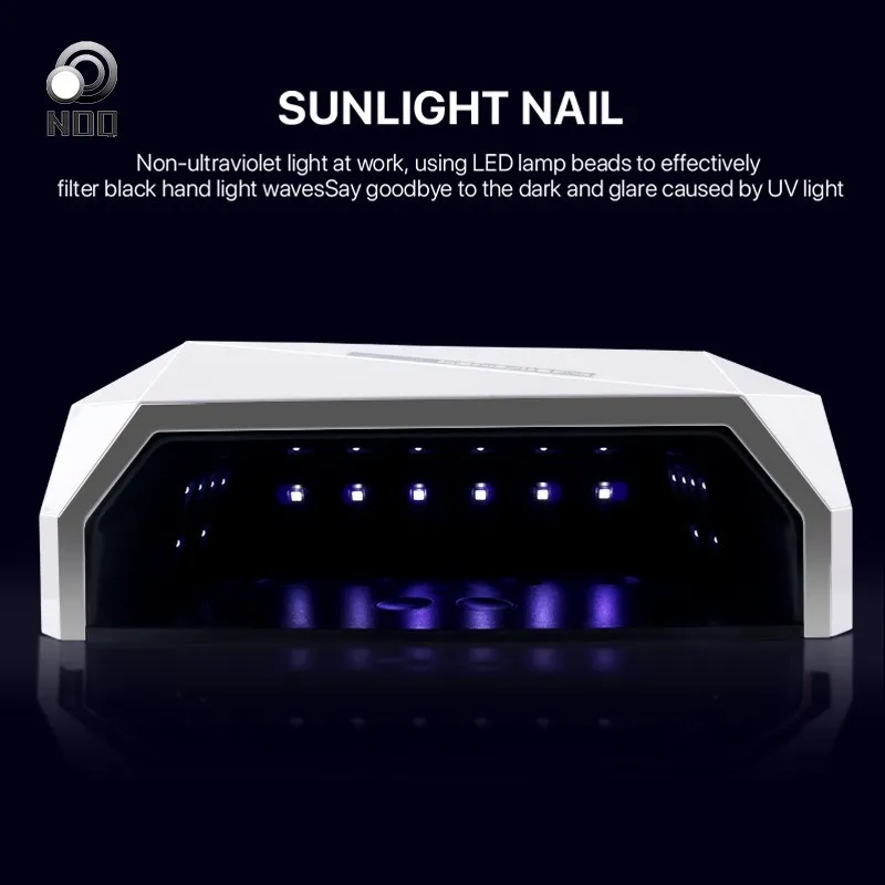 72w Big Nail Lamp Uv Led Powerful Dryer For Curing Nail Gels With Time Setting Auto Sensor Lcd Dispaly Double Hands