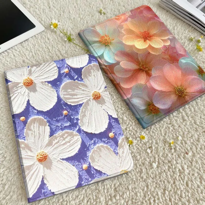 

Cartoon White Flower Pattern Gift Tablet Case For Xiaomi Redmi Mini Pad SE K 2 4 5 6 7 8 2023 2025 11 8.8 11.2 10.1 Pro