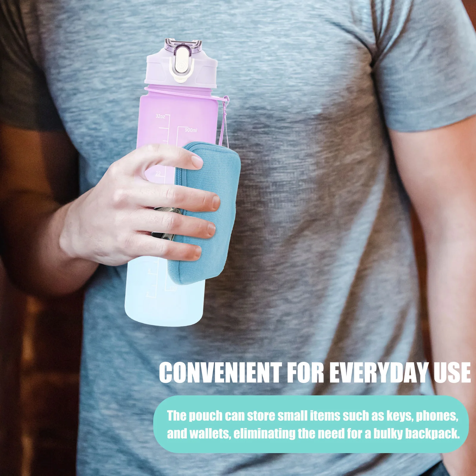 

Multiuse Water Bottle Pouch Adjustable Strap Outdoor Cups Pocket Portable Tumbler Bag Accessory Water Bottle Pouch