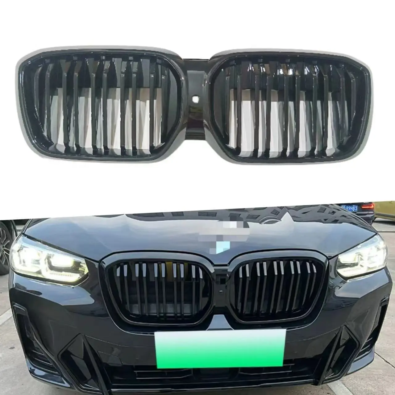 

Сменная двойная линия яркая черная решетка для Bmw Electric Ix3 2021-2024