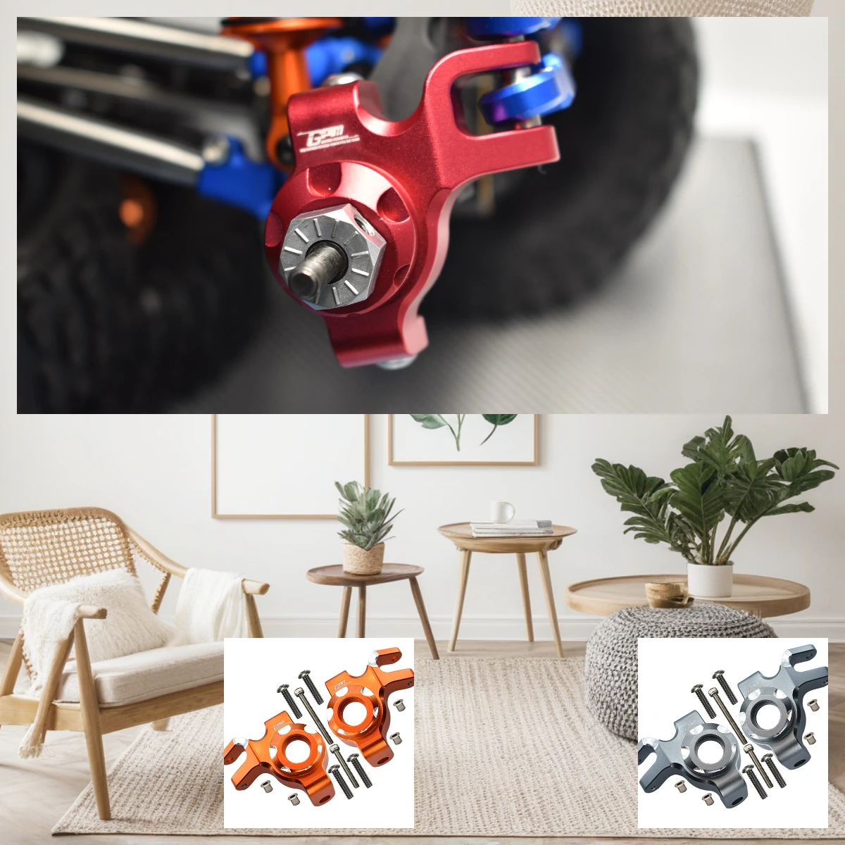 

GPM Aluminum Front Knuckle Arms Upgrade Part for AXIAL 1/6 SCX6 Jeep Trial Honcho - AXI252004