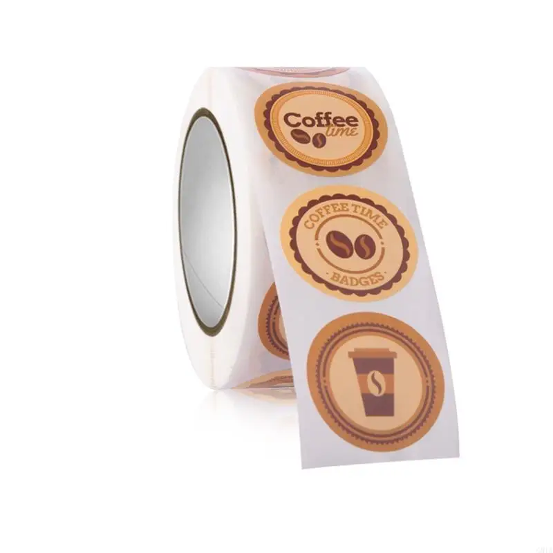 G8TA 500 Pieces Coffee Drinks Stickers Gift Wrap Labels for Coffee Cups Greeting Card