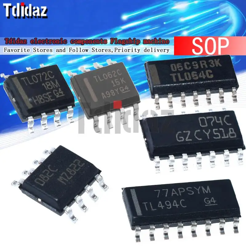 10PCS TL494C TL494 TL494CDR SOP-16 TL062C TL064C TL072C TL074C TL082C TL084C Switching Controllers PWM Controller IC Chipset