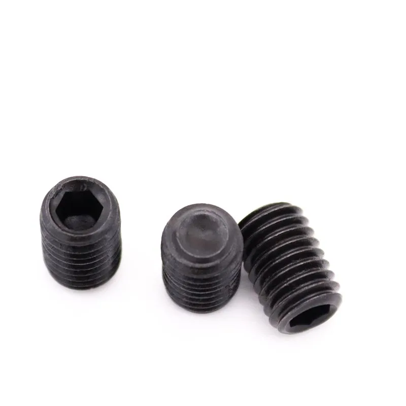 1/10/50pc M1.6 M2 M2.5 M3 M3.5 M4 M5 M6 M8 to M16 DIN916 Black 12.9 Steel Hex Hexagon Socket Allen Cup Point Grub Bolt Set Screw