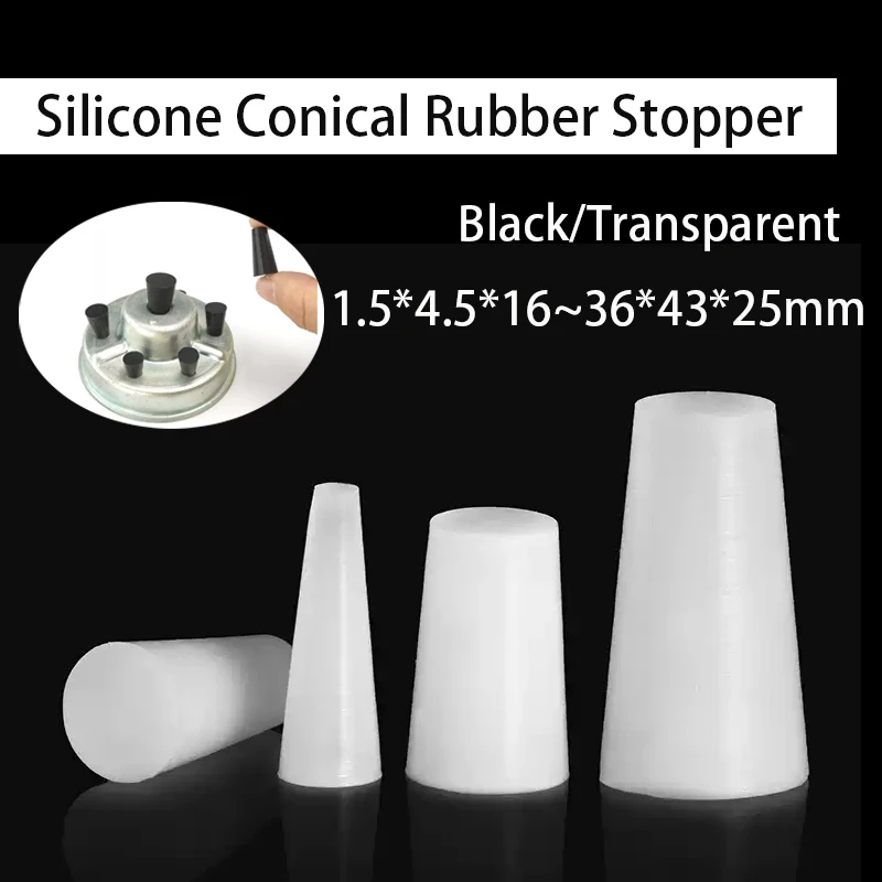 1pcs Silicone Conical Rubber Stopper Airlock Valve Silicone Plug Fermenter Cover Test Tube Tapered Brew Wine Bottle Stoppers