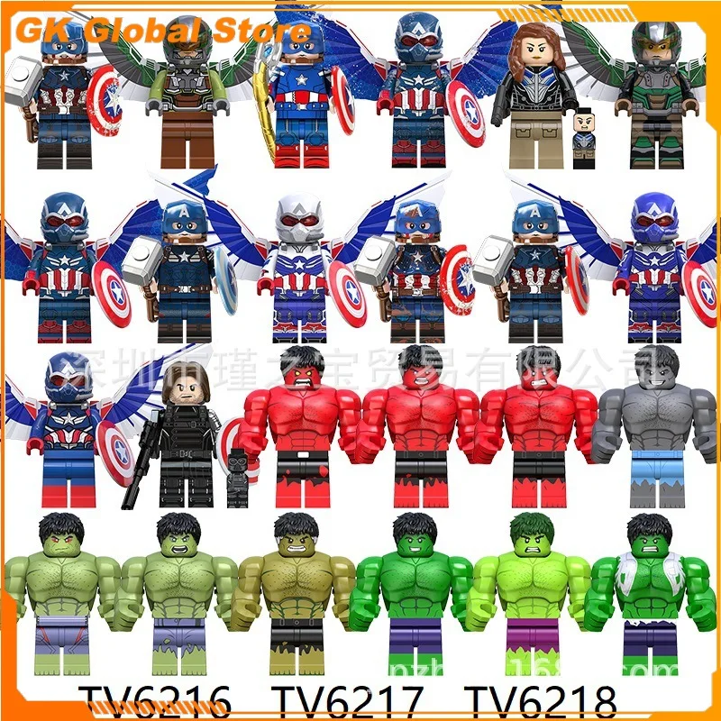 

The Avengers 4cm Movie Figure Hulk Peripheral PVC Model Assembling Building Blocks Desktop Decoration Ornaments Kids Gifts Toys