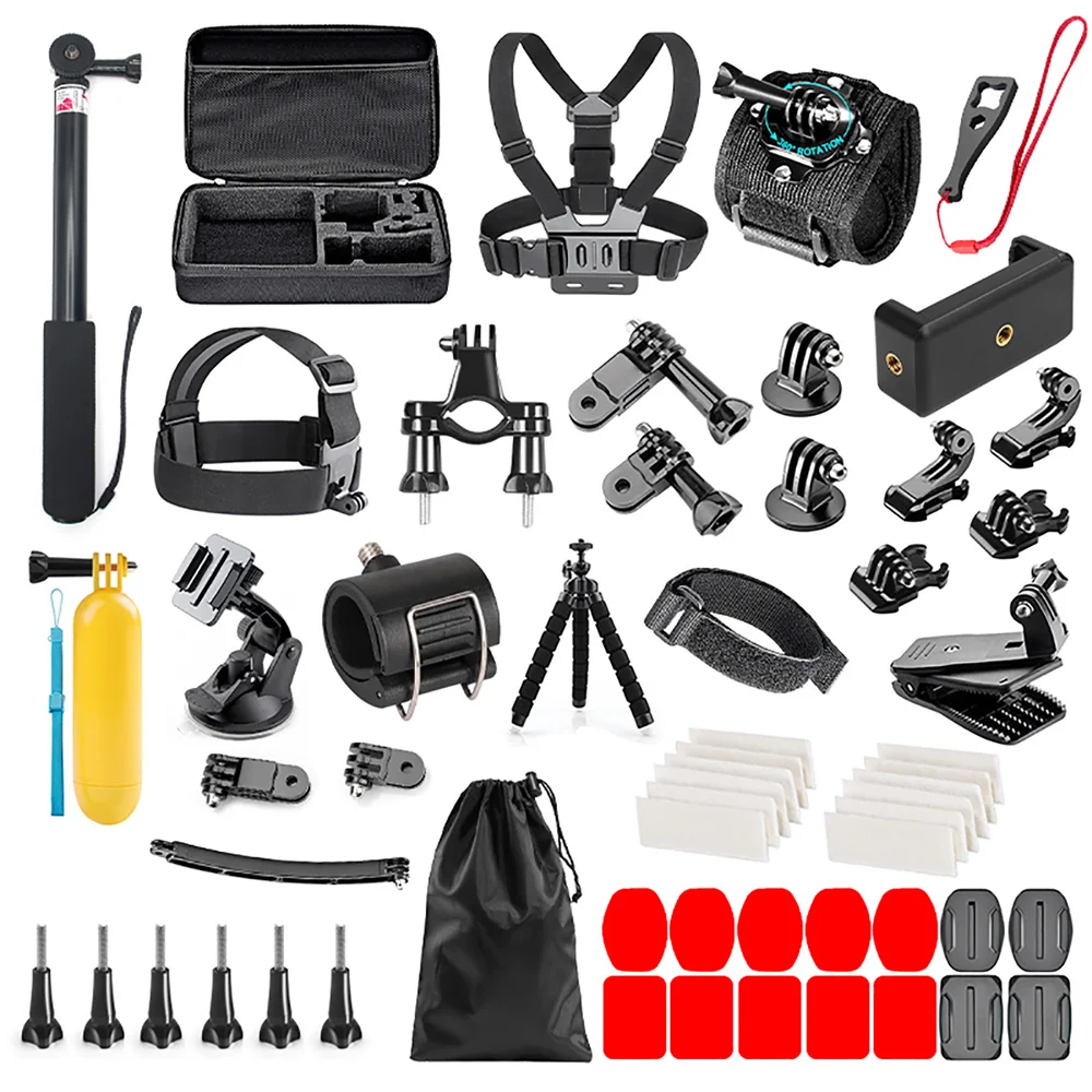 kit-de-acessorios-para-cameras-de-acao-gopro-hero13-12-11-max-mount-session-yi-4k-sjcam-eken-osmo-insta360-x5-akaso-apeman