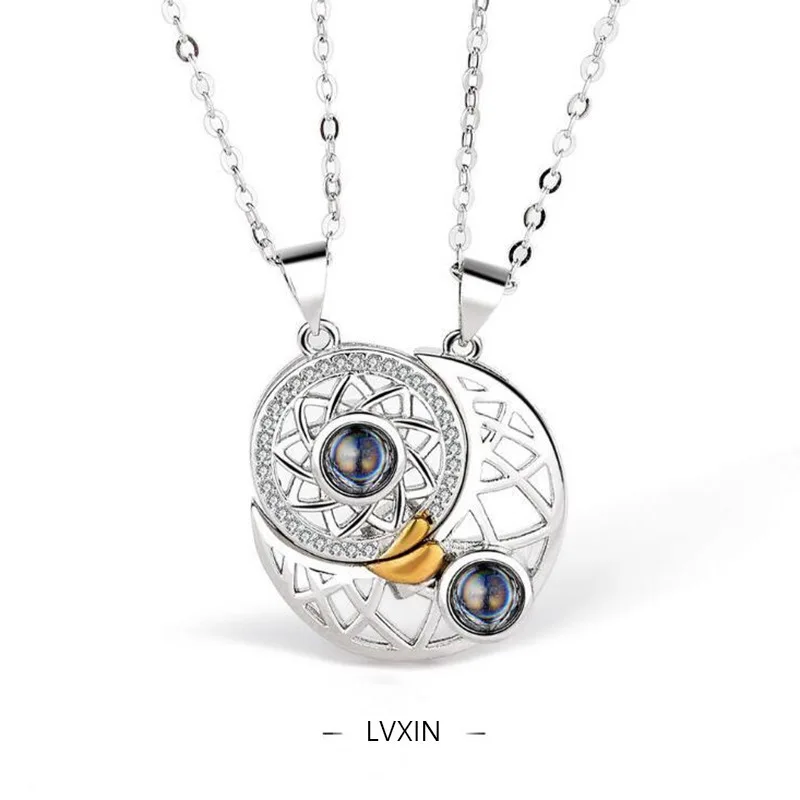 Couple's Electrocardiogram Heart Pendant Necklace, Valentine's Gift