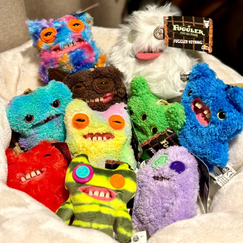 

Original Fuggler Tooth Monster Keychain Plush Toys Cute Wide Eyed Weirdo Screech Funny Ugly Tooth Monsters Cute Pendants Toys