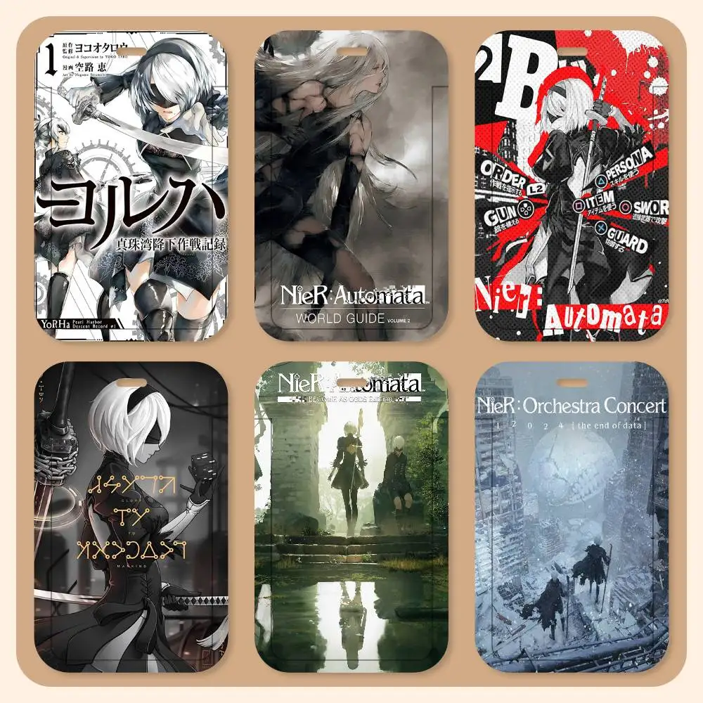 

Держатели для карт N-Nier Automata на шнурке, держатели для студенческих удостоверений, держатели для карт на шею, контроль доступа